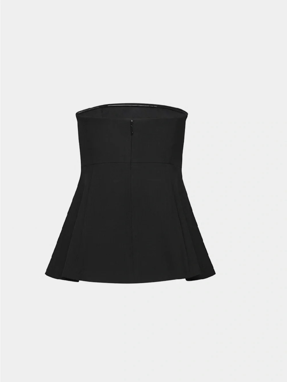 Babaton Black Draped Strapless Top